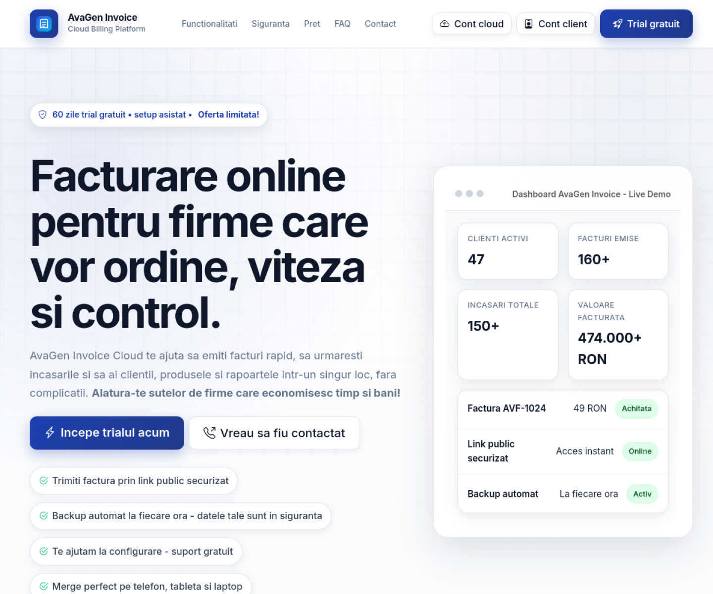 AvaGen - Factura online - preview proiect