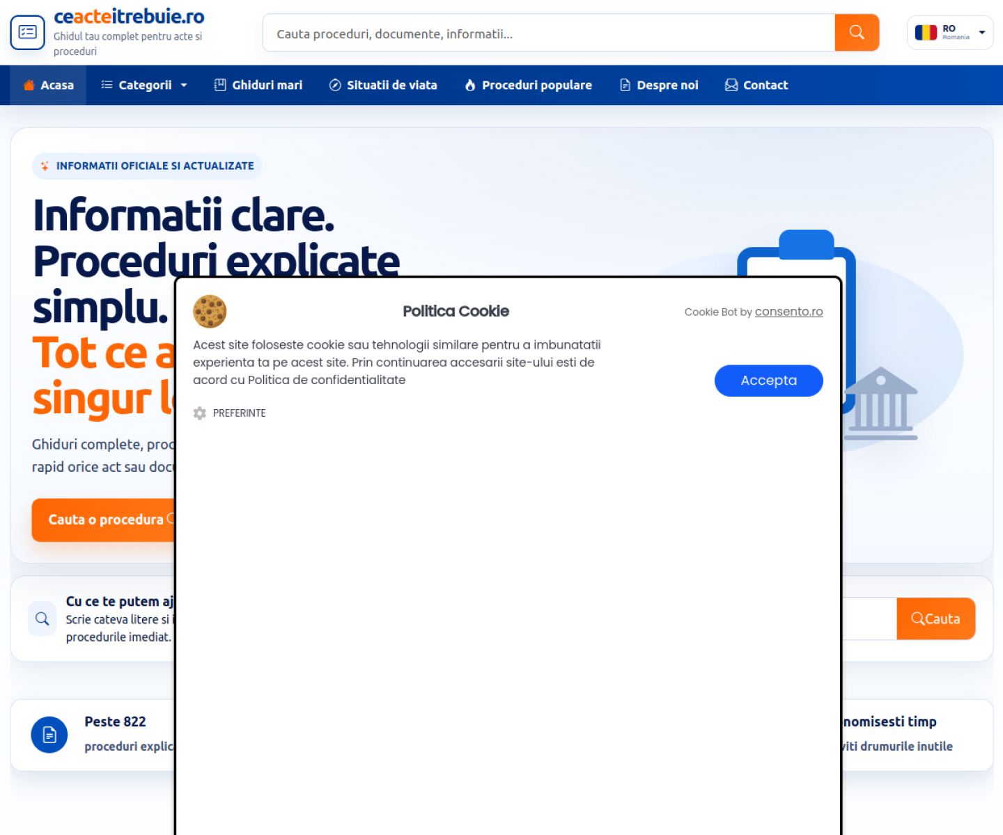 Ce acte iti trebuie Romania - preview proiect