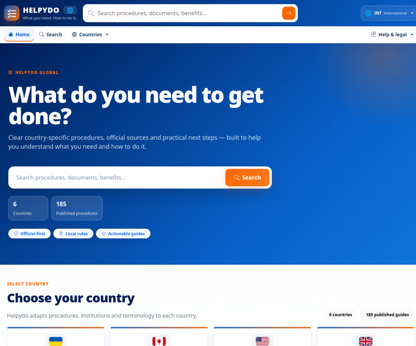 HelpyDo International - preview proiect
